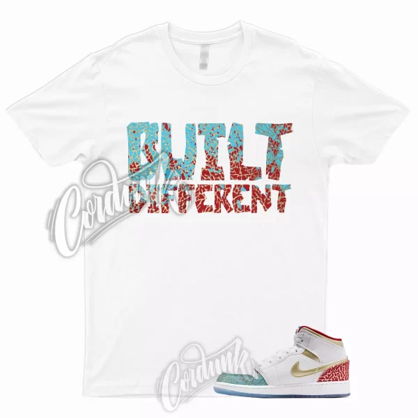 BUILT T Shirt to Match 1 Mid GS UNC to Chicago Metallic Gold University Red Blue Jezsport.com