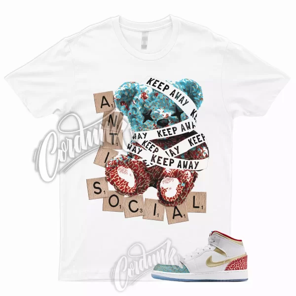 ANTI T Shirt to Match 1 Mid GS UNC to Chicago Metallic Gold University Red Blue Jezsport.com