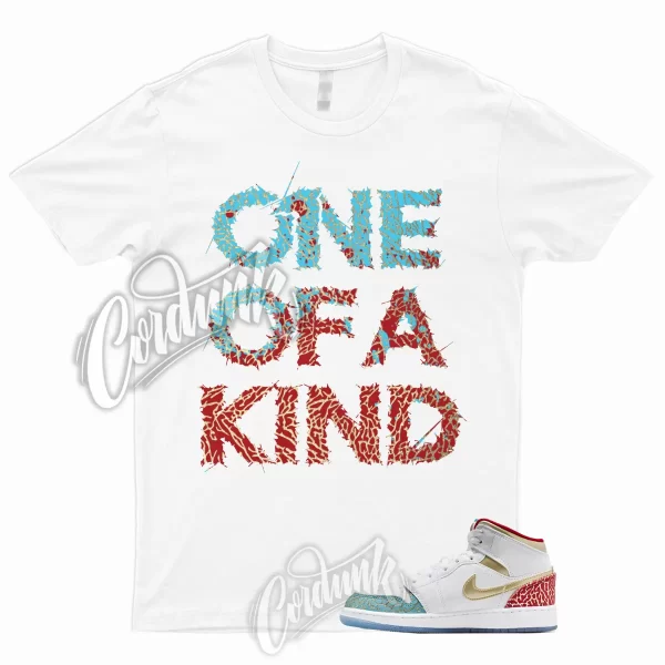 1OAK T Shirt to Match 1 Mid GS UNC to Chicago Metallic Gold University Red Blue Jezsport.com