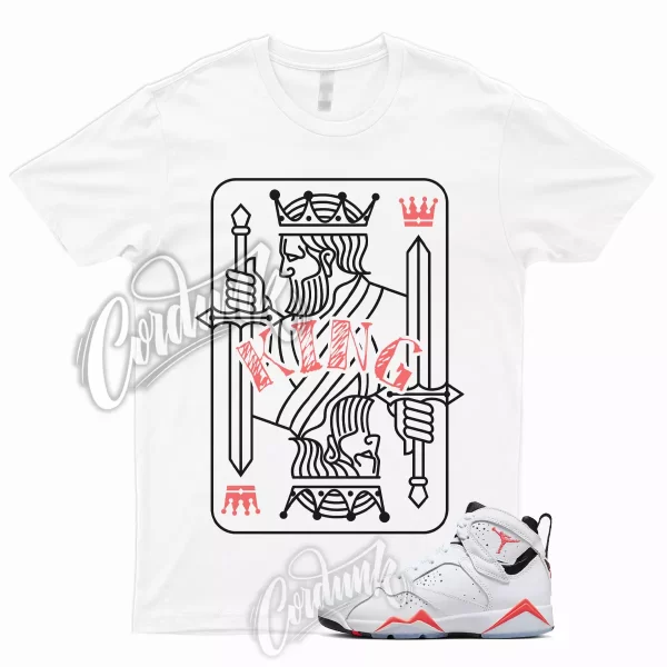 KING T Shirt to Match 7 Retro White Infrared Crimson Black Red Bright Low High 1 Jezsport.com