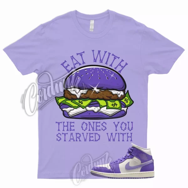 EAT T Shirt to Match 1 Mid WMNS Action Grape Sky J Light Purple Sail Lavender Jezsport.com