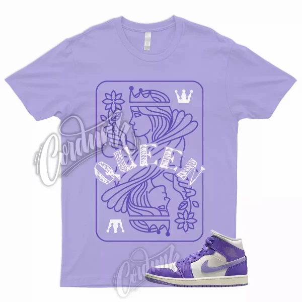 QUEEN T Shirt to Match 1 Mid WMNS Action Grape Sky J Light Purple Sail Lavender Jezsport.com