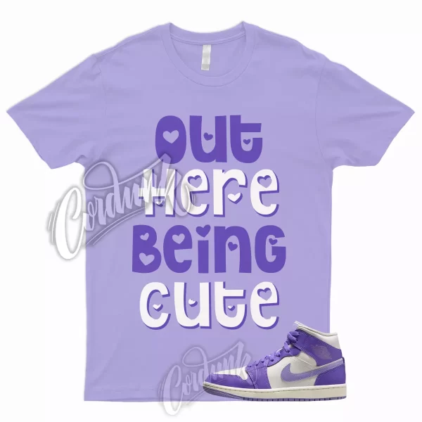 CUTE T Shirt to Match 1 Mid WMNS Action Grape Sky J Light Purple Sail Lavender Jezsport.com