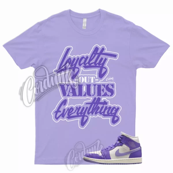 LYLTY T Shirt to Match 1 Mid WMNS Action Grape Sky J Light Purple Sail Lavender Jezsport.com