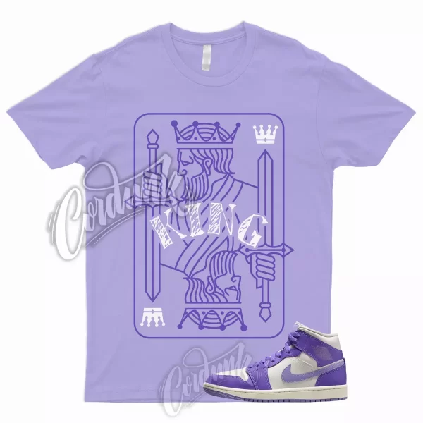 KING T Shirt to Match 1 Mid WMNS Action Grape Sky J Light Purple Sail Lavender Jezsport.com