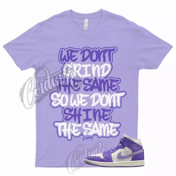 GRIND T Shirt to Match 1 Mid WMNS Action Grape Sky J Light Purple Sail Lavender Jezsport.com