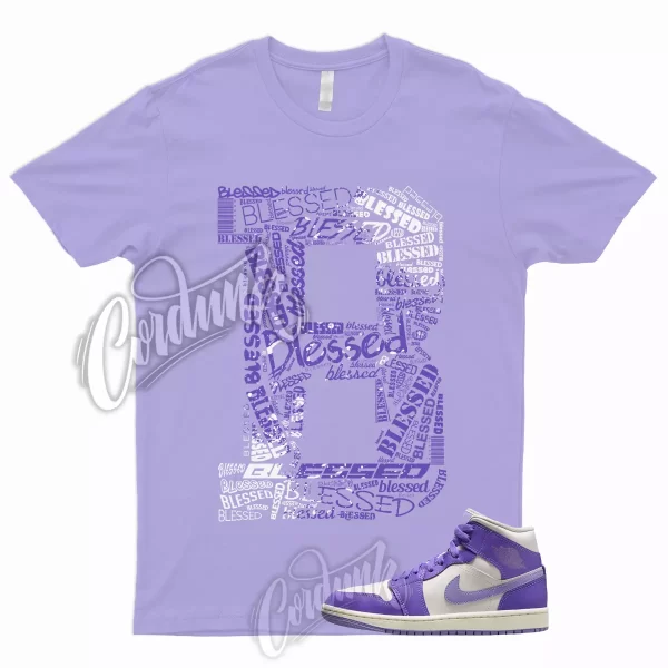 BLS T Shirt to Match 1 Mid WMNS Action Grape Sky J Light Purple Sail Lavender Jezsport.com