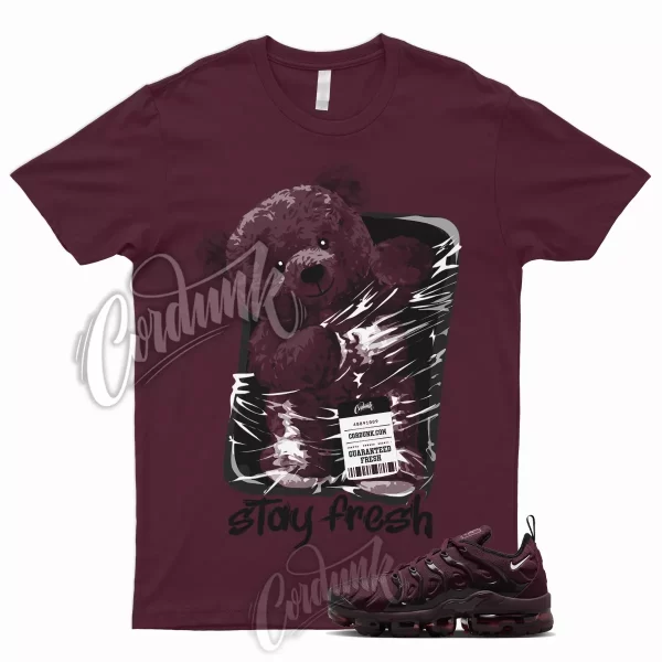 STAY T Shirt to Air VaporMax Plus Burgundy Maroon Bordeaux Cherrywood Red WMNS 1 Jezsport.com