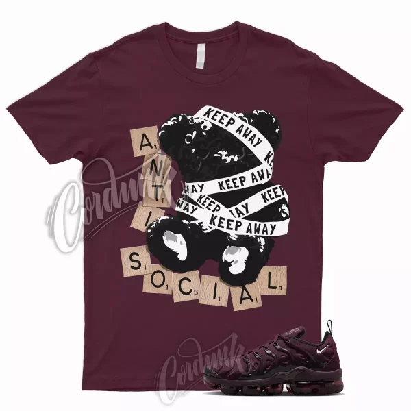 ANTI T Shirt to Air VaporMax Plus Burgundy Maroon Bordeaux Cherrywood Red WMNS 1 Jezsport.com