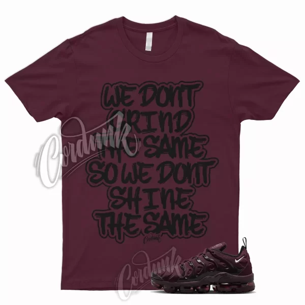 GRIND Shirt to Air VaporMax Plus Burgundy Maroon Bordeaux Cherrywood Red WMNS 1 Jezsport.com