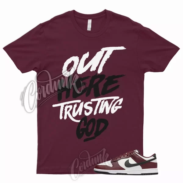 TG T Shirt for Dunk Low Dark Team Red Black Bordeaux Burgundy Vapormax Beet 1 Jezsport.com