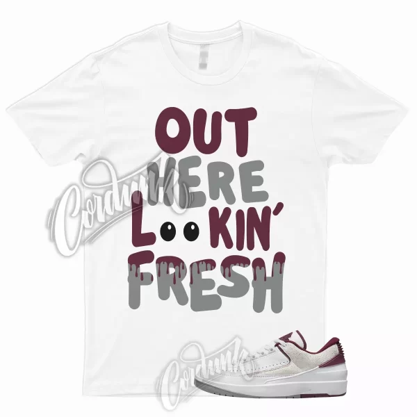 FRESH T Shirt to 2 Low Cherrywood Red Light Steel Grey Bordeaux Maroon Dunk 1 Jezsport.com