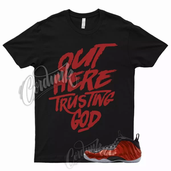 TG T Shirt to Match Air Foamposite One Metallic Red 2023 Varsity Foams Jezsport.com