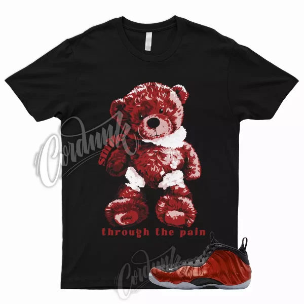 SMILE T Shirt to Match Air Foamposite One Metallic Red 2023 Varsity Foams Jezsport.com