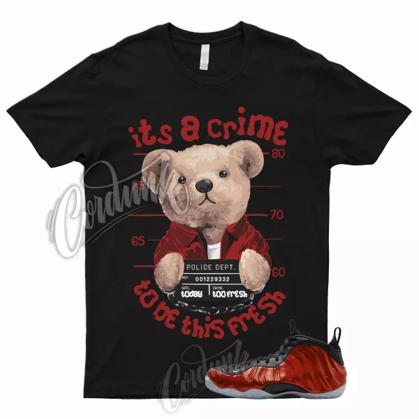 CRIME T Shirt to Match Air Foamposite One Metallic Red 2023 Varsity Foams Jezsport.com