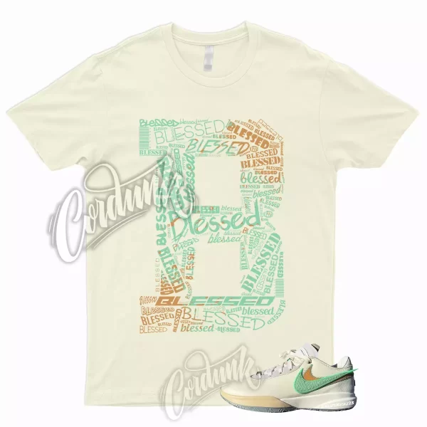 BLESSED Shirt for LeBron 20 Coconut Milk FAMU Electric Algae Vivid Orange Mica 1 Jezsport.com