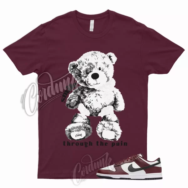 SMILE T Shirt for Dunk Low Dark Team Red Black Bordeaux Burgundy Vapormax Beet 1 Jezsport.com