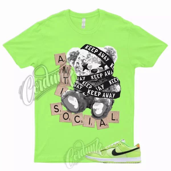 ANTI T Shirt to Match Dunk Low Volt Glow In The Dark Total Orange Green Strike 1 Jezsport.com