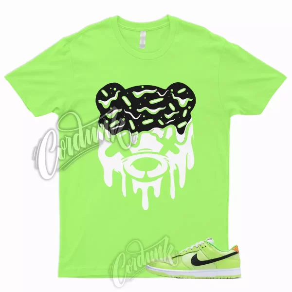 DRIPPY Shirt to Match Dunk Low Volt Glow In The Dark Total Orange Green Strike 1 Jezsport.com