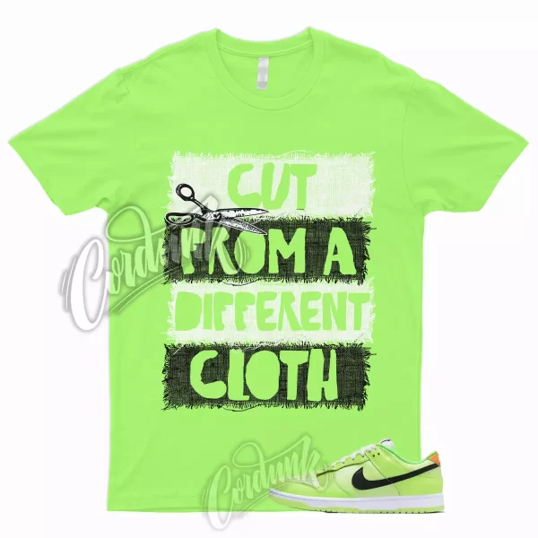 CUT T Shirt to Match Dunk Low Volt Glow In The Dark Total Orange Green Strike 1 Jezsport.com