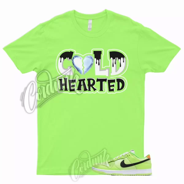 COLD T Shirt to Match Dunk Low Volt Glow In The Dark Total Orange Green Strike 1 Jezsport.com