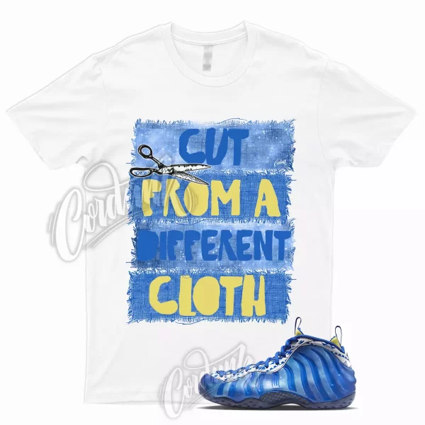 CUT T Shirt for Air Foamposite One Hyper Royal White Yellow Strike Coley Foams Jezsport.com