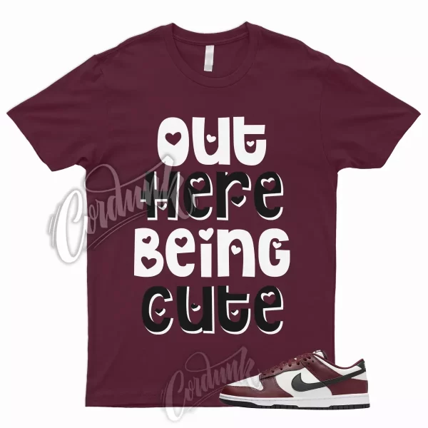 CUTE T Shirt for Dunk Low Dark Team Red Black Bordeaux Burgundy Vapormax Beet 1 Jezsport.com