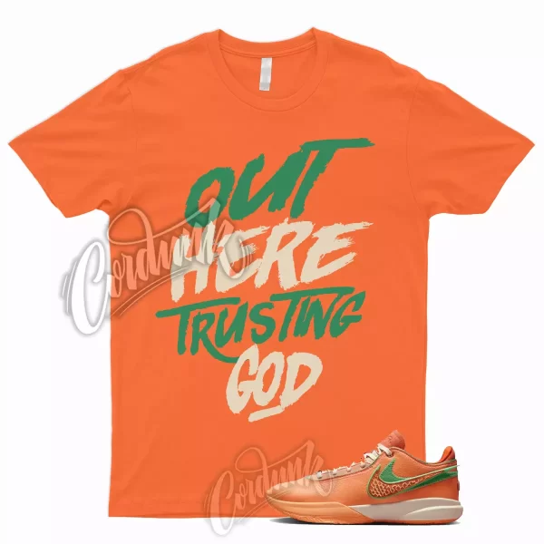 TG T Shirt for Lebron 20 Peach Cream FAMU Safety Orange Stadium Green Miami 1 Jezsport.com