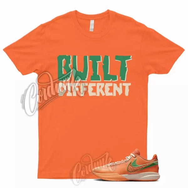 BUILT T Shirt for Lebron 20 Peach Cream FAMU Safety Orange Stadium Green Miami 1 Jezsport.com