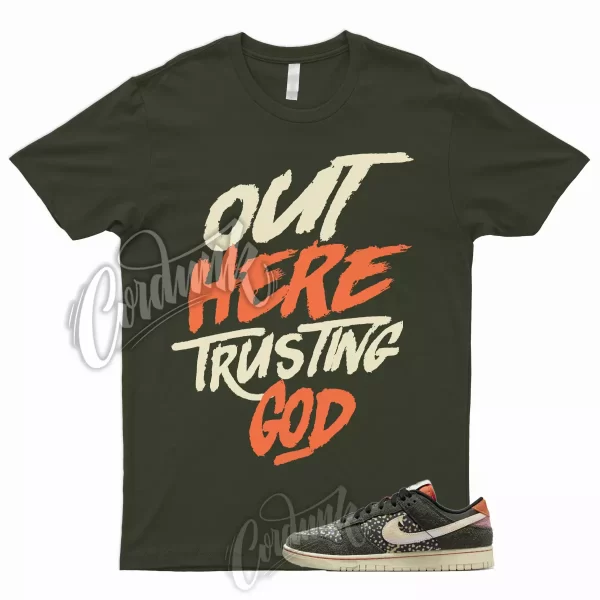 TG T Shirt to Match Dunk Low SE Gone Fishing Rainbow Trout Sequoia Orange 1 Jezsport.com