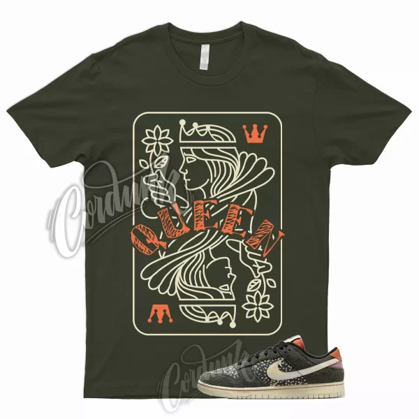 QUEEN T Shirt to Match Dunk Low SE Gone Fishing Rainbow Trout Sequoia Orange 1 Jezsport.com