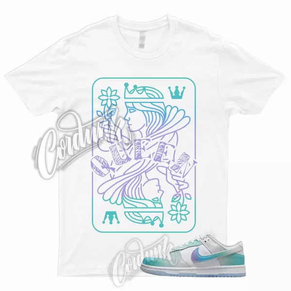 QUEEN T Shirt to Match Dunk Low Unlock Your Space Multicolor Ice Blue Menta 1 Jezsport.com