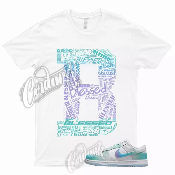 BLESSED T Shirt to Match Dunk Low Unlock Your Space Multicolor Ice Blue Menta 1 Jezsport.com