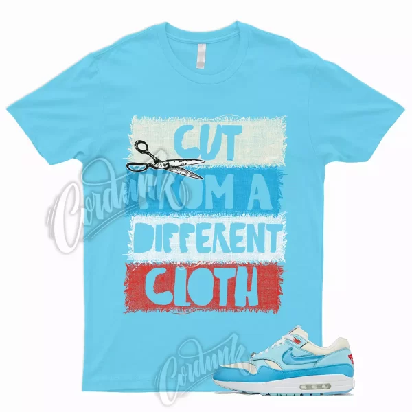 CUT T Shirt to Match Air Max 1 Puerto Rico Day Blue Gale Force Low Mid Dunk Jezsport.com