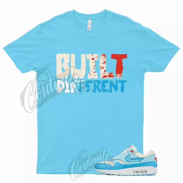 BUILT T Shirt to Match Air Max 1 Puerto Rico Day Blue Gale Force Low Mid Dunk Jezsport.com