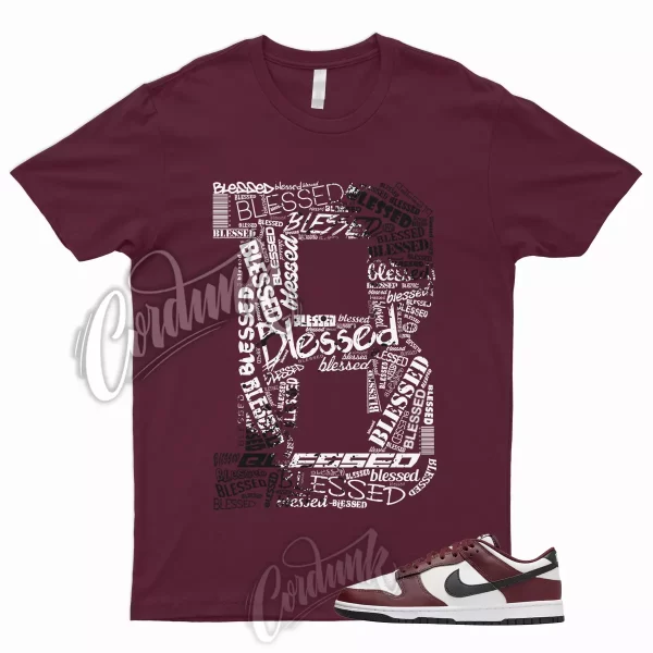 BLESSED Shirt for Dunk Low Dark Team Red Black Bordeaux Burgundy Vapormax Beet 1 Jezsport.com