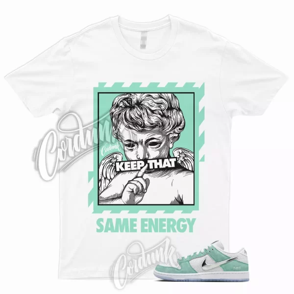 ENERGY T Shirt for SB Turbo Dunk April Green Metallic Silver 1 Dunk Low Mid High Jezsport.com