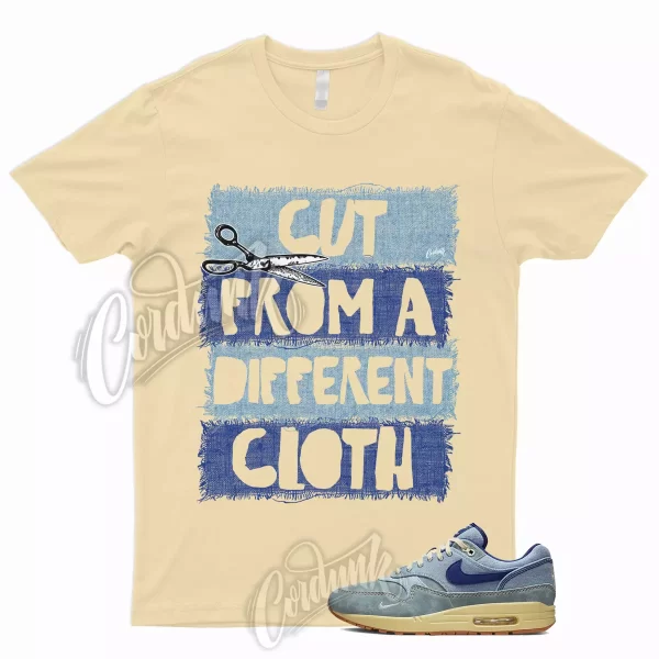 CUT T Shirt to Match Air Max 1 Premium Mineral Slate Lemon Wash Deep Royal Blue Jezsport.com