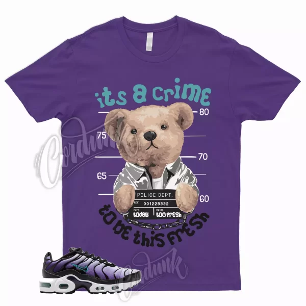 CRIME Shirt to for Air Max Plus Black Grape Fierce Purple Aurora Green Vapormax Jezsport.com