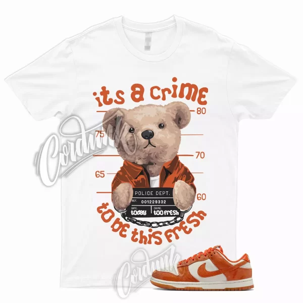 CRIME T Shirt to Match Dunk Low Cracked Orange Light Bone Safety Spice 1 WMNS Jezsport.com