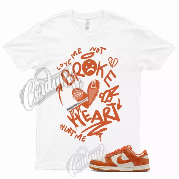 BROKEN T Shirt to Match Dunk Low Cracked Orange Light Bone Safety Spice 1 WMNS Jezsport.com