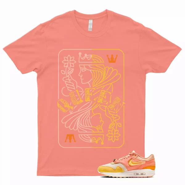 QUEEN T Shirt to Match Air Max 1 Puerto Rico Orange Frost Citron Pulse Coconut Jezsport.com