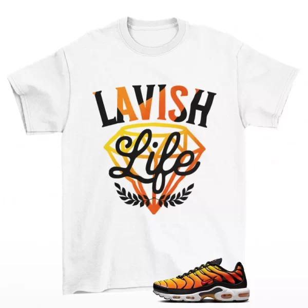 Lavish Sneaker Shirt White to Match Air Max Plus Sunset HF0552-001 Jezsport.com