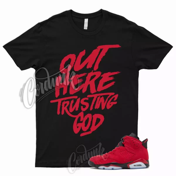 TG T Shirt to Match 6 Retro Toro Bravo Varsity University Red Bred Flu Game 1 Jezsport.com