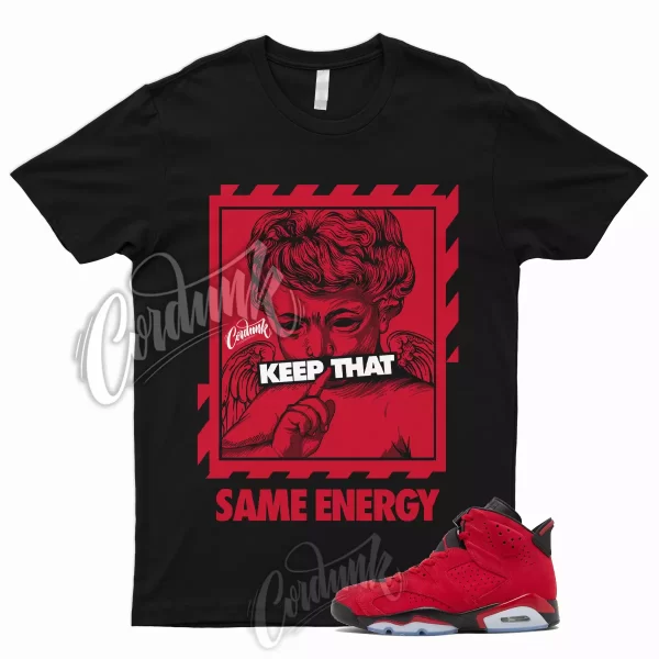 ENERGY Shirt to Match 6 Retro Toro Bravo Varsity University Red Bred Flu Game 1 Jezsport.com