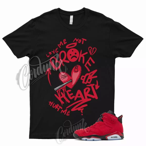 BROKEN Shirt to Match 6 Retro Toro Bravo Varsity University Red Bred Flu Game 1 Jezsport.com