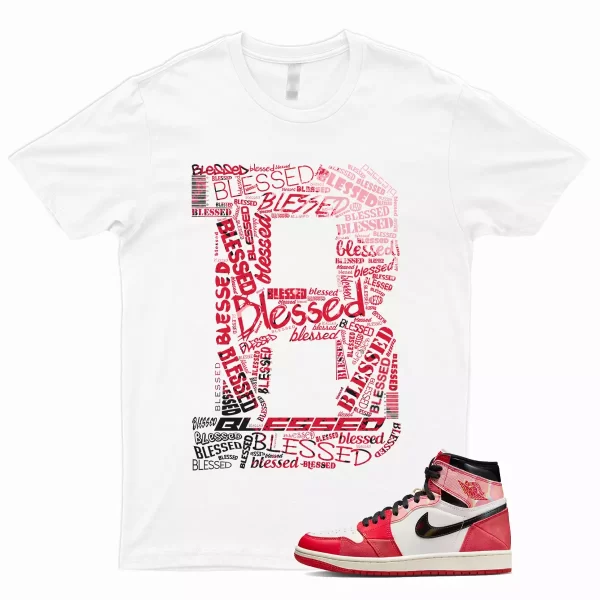 BLESSED T Shirt to Match 1 High Spider Verse OG University Red Across The Man Jezsport.com