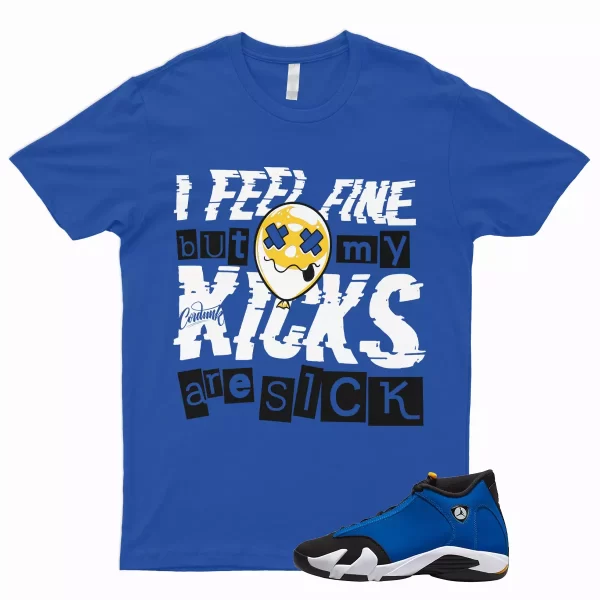 SICK T Shirt to Match 14 Retro Laney Varsity Royal Yellow Maize Reverse 2023 1 Jezsport.com