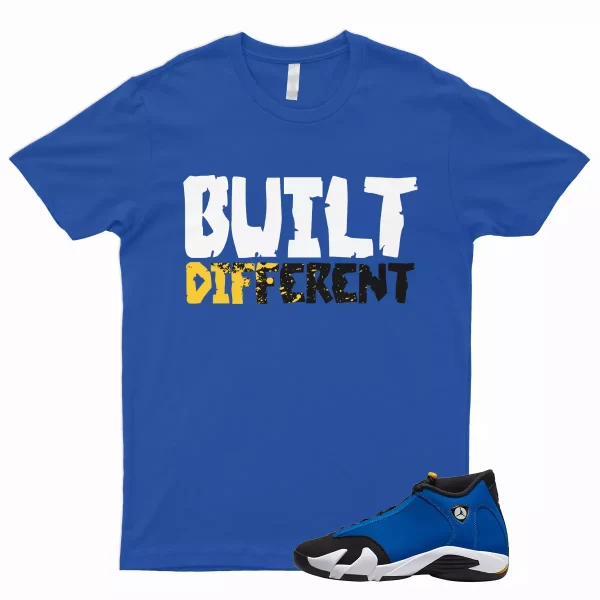 BUILT T Shirt to Match 14 Retro Laney Varsity Royal Yellow Maize Reverse 2023 1 Jezsport.com