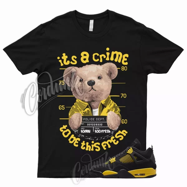 CRIME T Shirt to Match 4 Retro Tour Yellow Thunder Lightning Low Mid 1 Jezsport.com